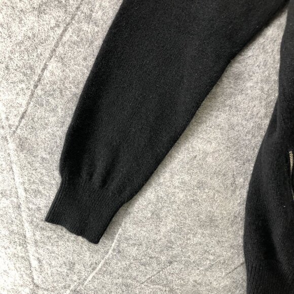 Aqua 100% Cashmere Sweater Womens XS V-Neck Oversized Side Zip Slouchy - Picture 6 of 10